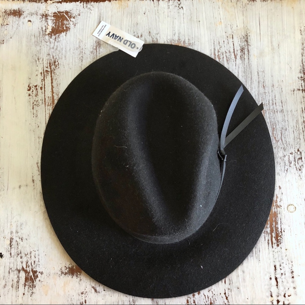Old Navy black felt Panama hat